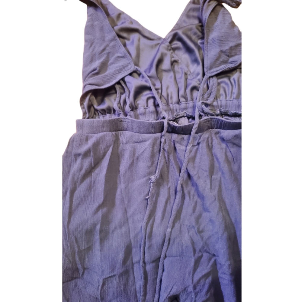 Rokoko Jumpsuit Grey with tie back & spaghetti straps Size Large - Picture 3 of 10
